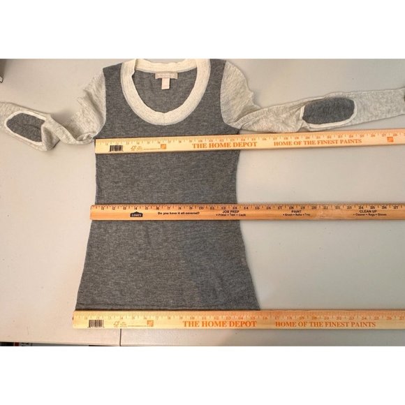 Banana Republic Gray Beige Elbow Patch Sweater Alpaca Wool Blend Size XS #1402 - Picture 10 of 13